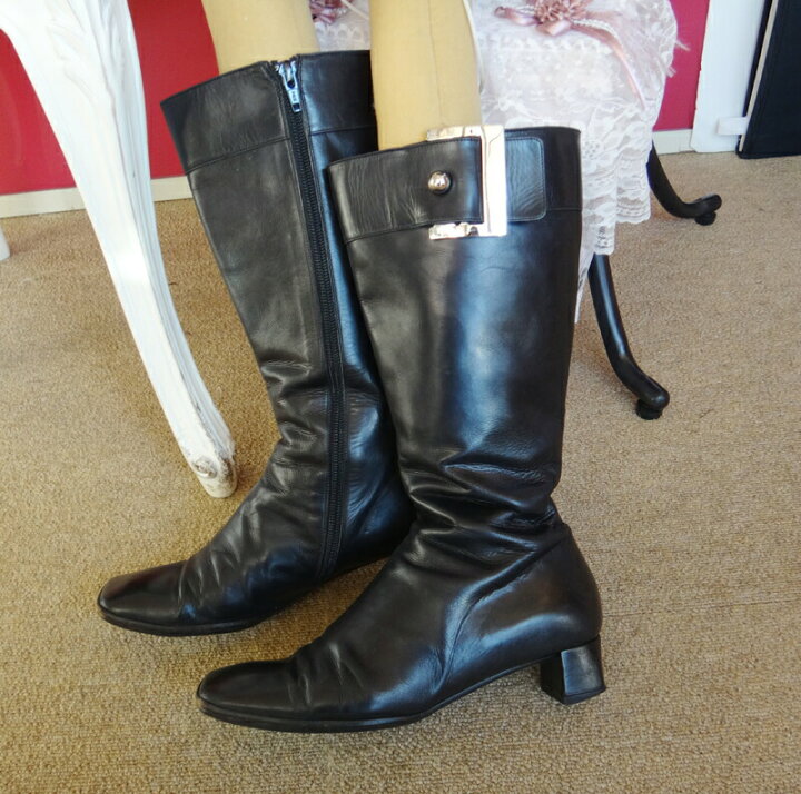 楽天市場】Louis Vuitton ルイ・ヴィトン レザー ロング ブーツ  