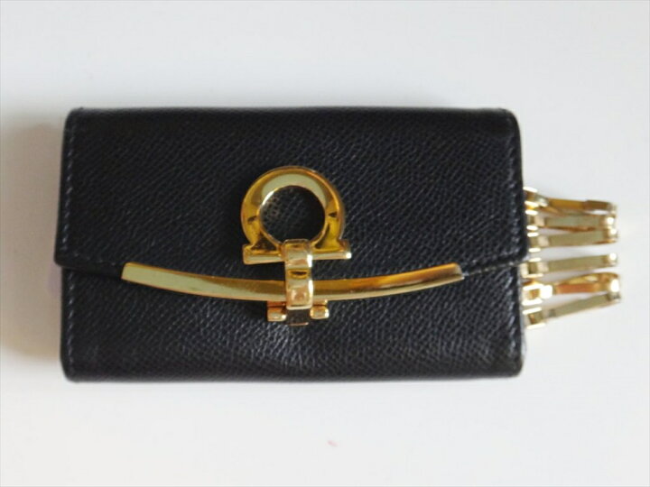 楽天市場】FERRAGAMOフェラガモ 6連キーケース レディース メンズ 黒  