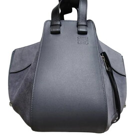 新品同様 LOWEWE BAG ロエベ バッグ ハンモック スモールロエベハンモック 3WAY グレー Sランク ショルダー ハンド レディース プレゼント レザー スエード 正規品 高級品 中古 t17-4398