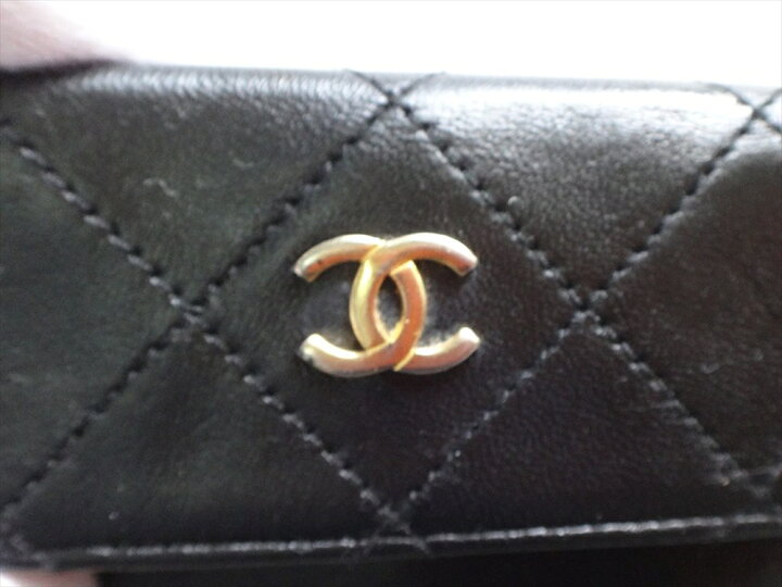 楽天市場】CHANEL シャネル財布 長サイフ マトラッセ 黒 レザー 