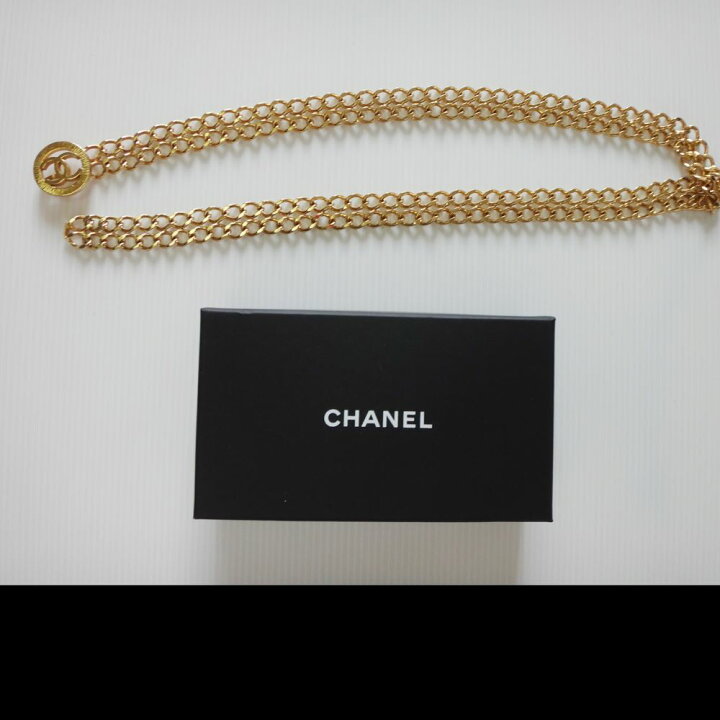 楽天市場】美品 シャネル ベルト チェーンベルト ココマーク ゴールド  