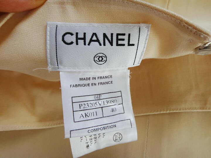 楽天市場】美品 CHANEL シャネル スカート サイズ40 シルク アイボリー  