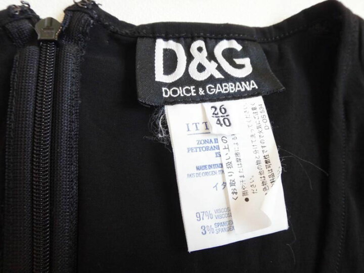 楽天市場】美品 D&G ドルチェ＆ガッバーナ ワンピース 黒 サイズ26/40  
