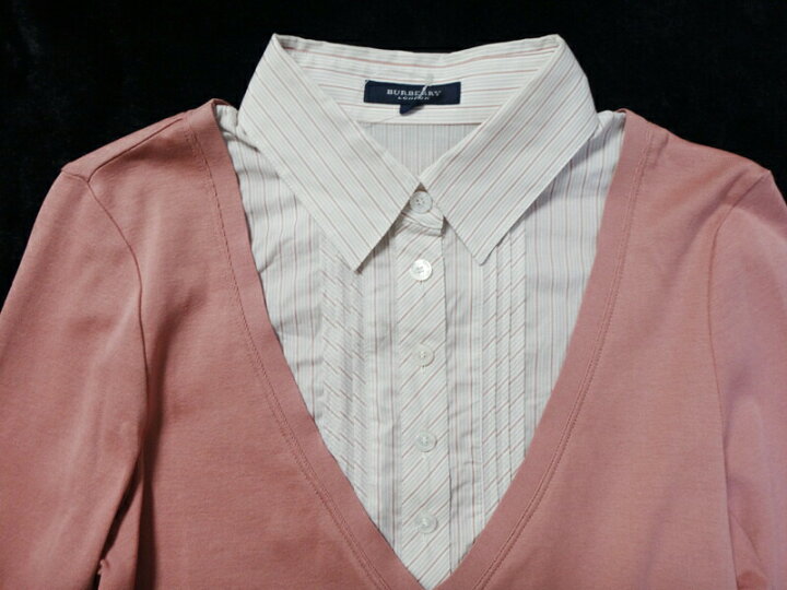 楽天市場】美品 BURBERRY バーバリー ニット シャツ フェイク 