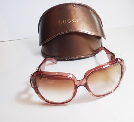 GUCCI グッチ サングラス レディース メンズ ブラウン系 バンブー 中古 t16-3331