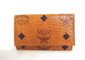 MCM エムシーエム 4連 キーケース ブラウン レザー【中古】