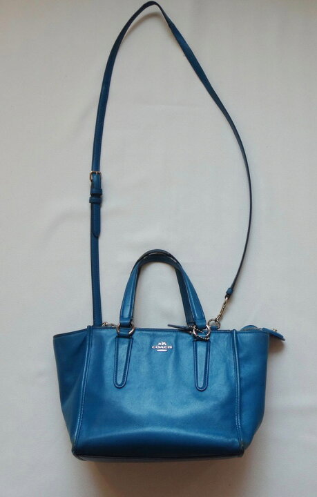 楽天市場】COACH コーチ 2way ショルダーバッグ ハンドバッグ ブルー  