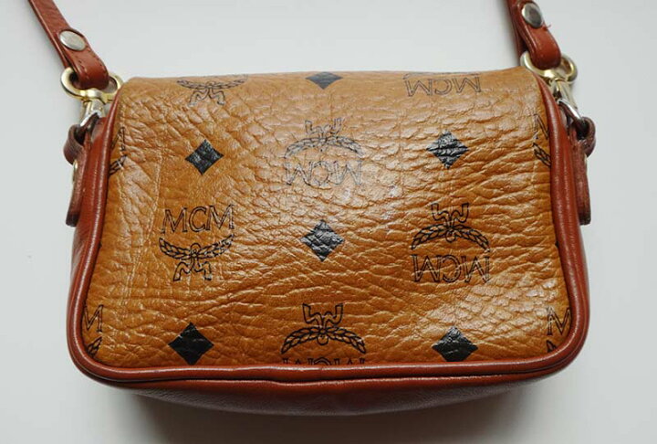 楽天市場】MCM エムシーエム ミニショルダーバッグ ポーチ ブラウン 