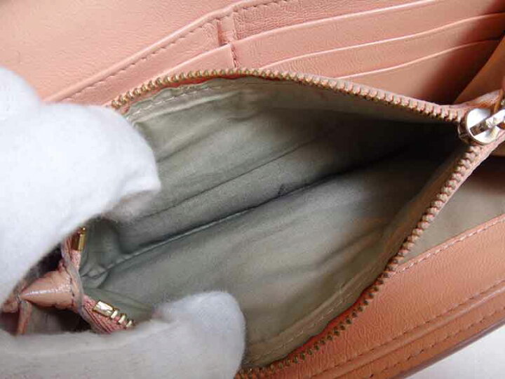 楽天市場】CHLOE クロエ 長財布 リボン ピンク ゴールド金具 レザー 