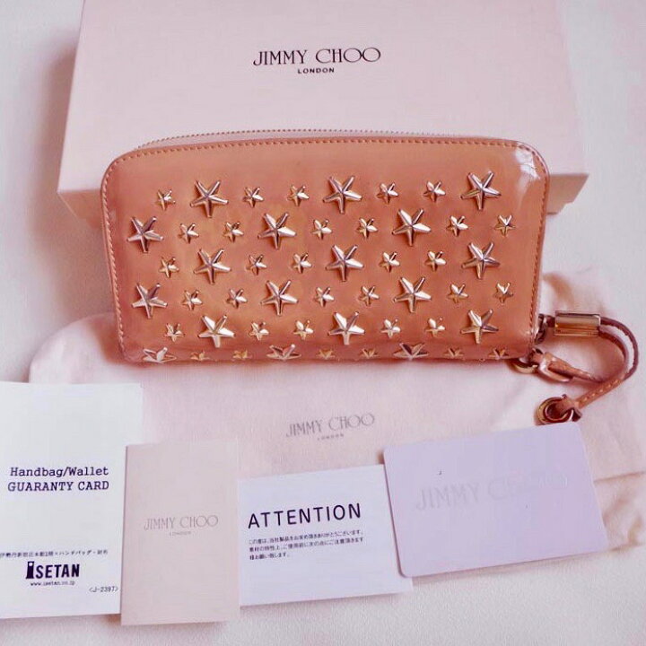楽天市場】美品 JIMMY CHOO ジミー チュウ ラウンドファスナー 長財布  