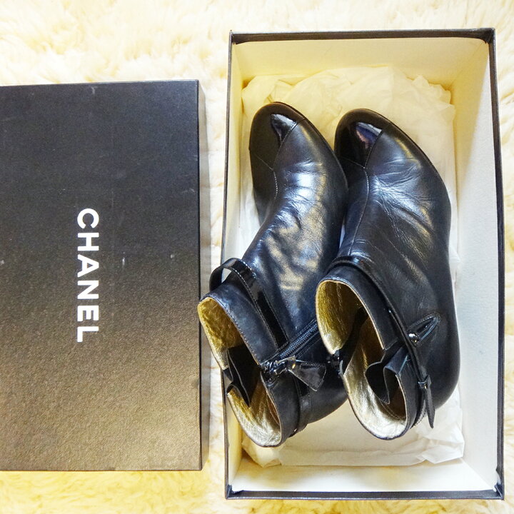 ブーツ Chanel 23.5cm かわいい 正規品