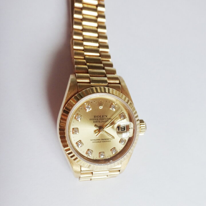 楽天市場】ROLEX ロレックス 69178G 腕時計 レディース 純正10Pダイヤ 