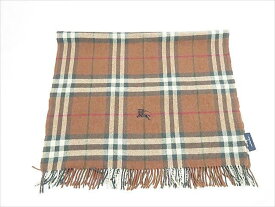 Burberry バーバリー マフラーレディース チェック メンズマフラー ブラウン 肩掛け 66cm×114cm 中古 t-003