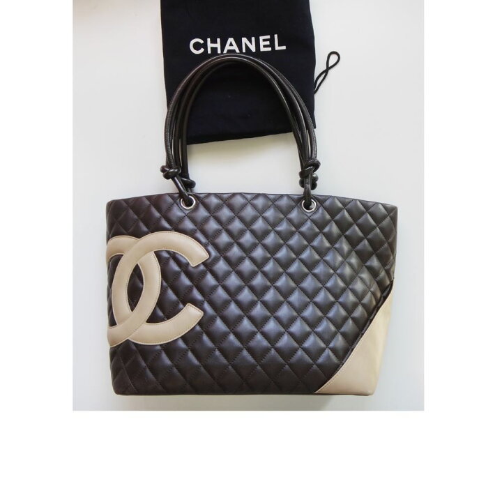楽天市場】美品 CHANEL シャネル カンボン GM ショルダーバッグ レザー  