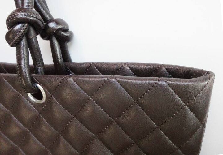 楽天市場】美品 CHANEL シャネル カンボン GM ショルダーバッグ レザー  