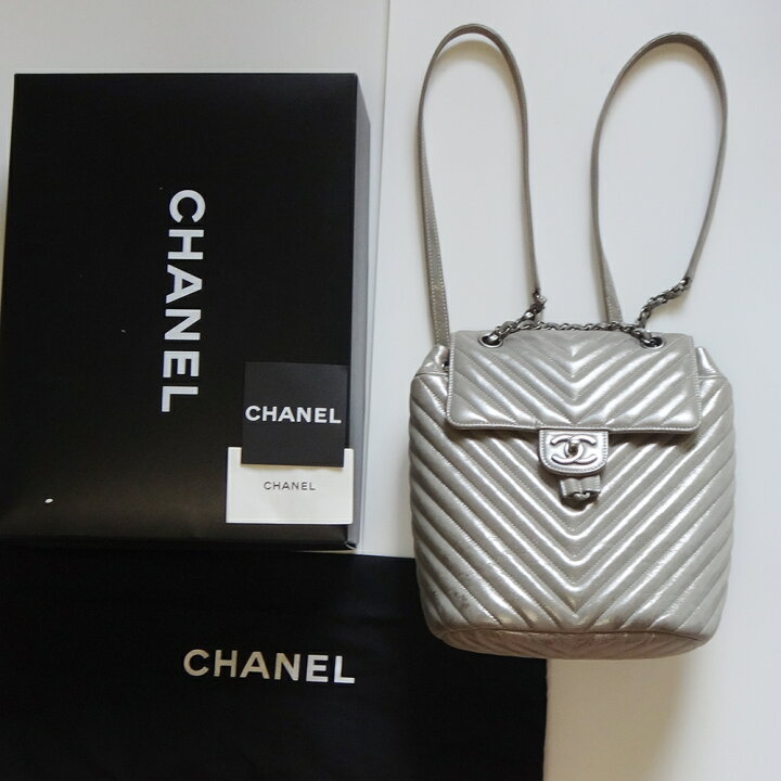 楽天市場】CHANEL シャネル リュックサック バッグ シェブロン V 