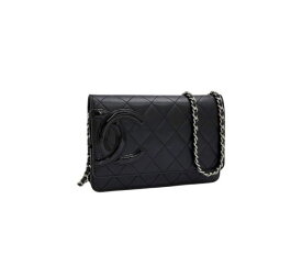 CHANEL bag シャネル バッグ カンボン マトラッセ シルバー チェーン ショルダー チェーンウォレット サイフバック 斜め掛けラムスキン 黒 鞄 かばん カバン レディースバッグ レディース 人気 本物 中古 正規 10459971g