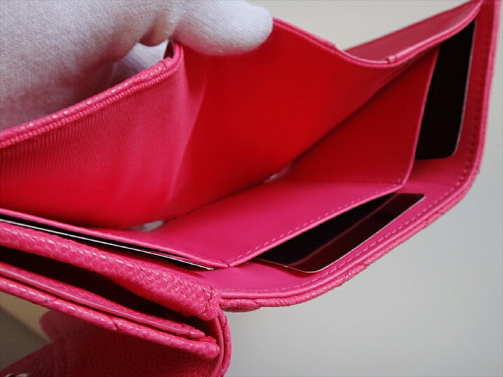 楽天市場】新品 CHANEL シャネル 財布 キャビア 三つ折りサイフ ピンク  