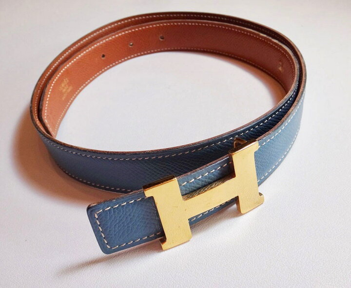 楽天市場】HERMES エルメス Hベルト レディース ＃78cm ブルー 