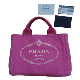 PRADA プラダ カナパ トートバッグ ショルダー 2WAY ストラップ付 ハンド ピンク 【中古】