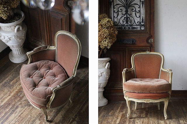 楽天市場】フランスアンティーク ルイ15世様式サロンチェア 椅子 E57-1