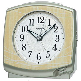 【送料無料】SEIKO CLOCK (セイコークロック) クオーツ　目覚まし時計 高級　エレガント　薄茶木目模様　KR516A　■送料無料※北海道・九州・沖縄・離島は別途送料（1080円〜2160円）デザイナーズ　可愛い　おしゃれ　シック　木目