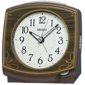 【送料無料】SEIKO CLOCK (セイコークロック) クオーツ　目覚まし時計 高級　エレガント　ホテル家具　濃茶木目模様　KR516B　■送料無料※北海道・九州・沖縄・離島は別途送料（1080円〜2160円）デザイナーズ　可愛い　おしゃれ　シック　木目