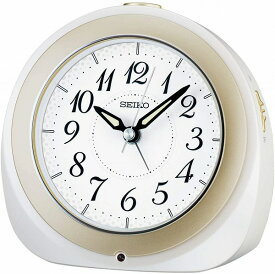 【送料無料】SEIKO CLOCK (セイコークロック) 電波 目覚まし時計 白パール 128×135×82mm KR336W■送料無料※北海道・九州・沖縄・離島は別途送料（1080円〜2160円）周年 行事 景品 還暦祝い 一人暮らし 贈答贈呈品 出産祝い バーゲン