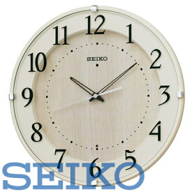 【送料無料】SEIKO CLOCK (セイコークロック) 掛け時計 電波 アナログ アイボリー KX397A　■送料無料※北海道・九州・沖縄・離島は別途送料（1080円〜2160円）人気　かわいい　ベージュ　子供部屋　イケア　トイザラス　オフィス　kx397b　リフォーム　インテリア　法人割引