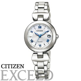 【送料無料】[シチズン]腕時計 Citizen EXCEED エクシード エコ・ドライブ Eco-Drive 電波時計 Titania Happy Flight ES9420-58A レディース シルバー ※北海道・九州・沖縄・離島は別途送料（1080円～2160円） 母の日　卒業式 お祝い 記念品 入社式 卒業式 可愛い