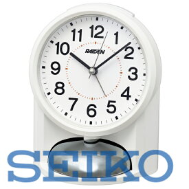 【送料無料】SEIKO CLOCK (セイコークロック) ライデン　目覚まし時計 大音量　ホワイト　白　RAIDEN　NR454W　※北海道・九州・沖縄・離島は別途送料（1080円〜2160円）　シンプル　NR454K　人気　デスク　サイドテーブル　冷蔵庫 LED 軽量 NR442 NR447 NR441 スマホ 景品