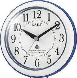 【CITIZEN/シチズン|リズム時計】DAILY(リズム時計)強化防滴・防塵(屋内用)小型クォーツ時計アクアパークDN青色4KG711DN04