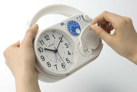 【CITIZEN/シチズン|リズム時計】(シチズン/リズム時計)CITIZENAM/FMラジオ付き防災クロックディフェリアR04ホワイト4RQA04-003
