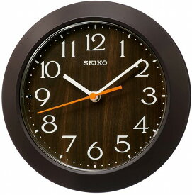 【送料無料】SEIKO CLOCK (セイコークロック) 掛け時計 濃茶 本体サイズ:直径20.3×4.4cm 電波 アナログ 掛置兼用 KX245B ■送料無料※北海道・九州・沖縄・離島は別途送料（1080円〜2160円）ブラウン　茶色　KX245A　シンプル　小型　小さい　人気　トイレ　キッチン　携帯