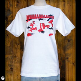 WAAAA：ホワイト：Tシャツ