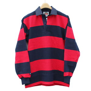 yz BARBARIAN STK-146 12oz REGULER LONG SLEEVE RUGBY JERSEY "CANADA SPEC" K[Vc ݕt Y  wr[EGCg Ji_ NAVY/DARKRED S-XL