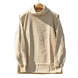 【送料無料】 BARBARIAN TFE-10 8oz TURTLE NECK LONG SLEEVE RUGBY JERSEY ラガーシャツ タートルネック メンズ 長袖 ヘビーウエイト カナダ製 BEIGE S-XL