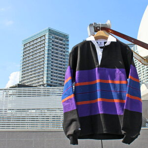 BARBARIAN "NEW JAPAN SIZE SPEC" VFE-01 12oz REGULER LONG SLEEVE RUGBY JERSEY ラガーシャツ 襟付き メンズ 長袖 ヘビーウエイト 秋物 冬物 WINTER カナダ製 BLACK/PURPLE/RUST/DARK OCEAN S-XL 正規代理店商品 送料無料