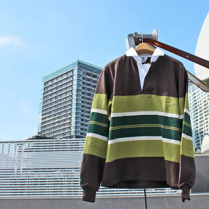 BARBARIAN "NEW JAPAN SIZE SPEC"@VFE-02 12oz REGULER LONG SLEEVE RUGBY JERSEY K[Vc ݕt Y  wr[EGCg H ~ WINTER Ji_@MOSS/OLIVE/IVORY/BOTTLE@S-XL@K㗝Xi I