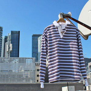 BARBARIAN "NEW JAPAN SIZE SPEC"@VFE-06 12oz REGULER LONG SLEEVE RUGBY JERSEY K[Vc ݕt Y  wr[EGCg H ~ WINTER Ji_@WHITE/PURPLE/IVORY/BLACK@S-XL@K㗝Xi I