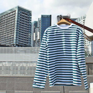 BARBARIAN "NEW JAPAN SIZE SPEC"@VFE-13 8oz CREW LONG SLEEVE RUGBY JERSEY N[lbN K[Vc Y  CgEGCg H ~ WINTER Ji_@TEAL/WHITE@S-XL@K㗝Xi I