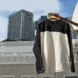 BARBARIAN "NEW JAPAN SIZE SPEC" VFE-16 8oz CREW LONG SLEEVE RUGBY JERSEY クルーネック ラガーシャツ メンズ 長袖 ライトウエイト 秋物 冬物 WINTER カナダ製 BLACK/IVORY S-XL 正規代理店商品 送料無料!