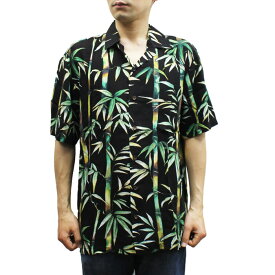 【送料無料】Robert J. Clancey 258.657 Washable Rayon Poplin Aloha Shirt アロハ シャツ ウォッシャブル レーヨン ポプリン 半袖 MENS メンズ ハワイ製 Black ブラック S-L