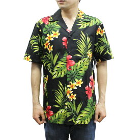 【送料無料】Robert J. Clancey 102C.TR Broadcloth Traditional Aloha Shirt ブロードクロス トラディショナル アロハ シャツ 半袖 MENS メンズ ハワイ製 Black ブラック S-L