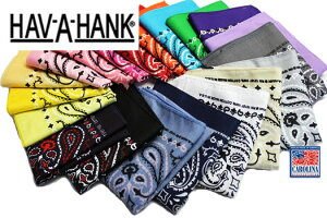 �n�o�n���N HAV A HANK / MADE IN U.S.A. �y�C�Y���[�o���_�i PAISLEY BANDANNA (54cm×54cm) Color No,1�`20 �S28�F