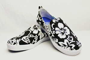 Blu Kicks"SLIP ON SHOES"(COLOR : Hibiscus Black)