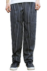 【送料無料】 RED KAP #PS54 CHEF DESIGNS SPUN POLYESTER BAGGY CHEF PANTS バギー シェフ パンツ MENS メンズ BLACK CHALK STRIPE ブラック チョークストライプ XS-L