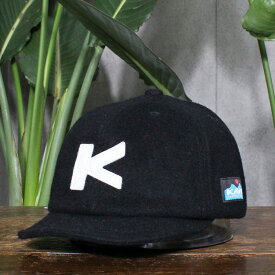 KAVU カブー　Wool BaseBall Cap ウール ベースボール キャップ　SHORT BRIM CAP ショート ブリム 短ツバ キャップ シニール ワッペン ロゴ ローキャップ LOW CAP 防寒 サイズ調節可能 MENS メンズ LADIES レディース WINTER 冬物 日本製 Black ブラック 送料無料！