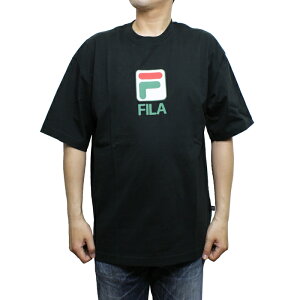 �y���������z FILA Heritage Collection FS3045 Graphic Tee �O���t�B�b�N T�V���c Print Crew Neck �v�����g �N���[�l�b�N ���� MENS �����Y LADIES ���f�B�[�X 08 BLACK M-L