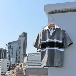 BARBARIAN "NEW JAPAN SIZE SPEC"@24SS-08 8oz REGULER SHORT SLEEVE RUGBY JERSEY K[Vc ݕt Y  CgEGCg Ji_@OXFORD/WHITE/BLACK@S-XL@K㗝Xi@I